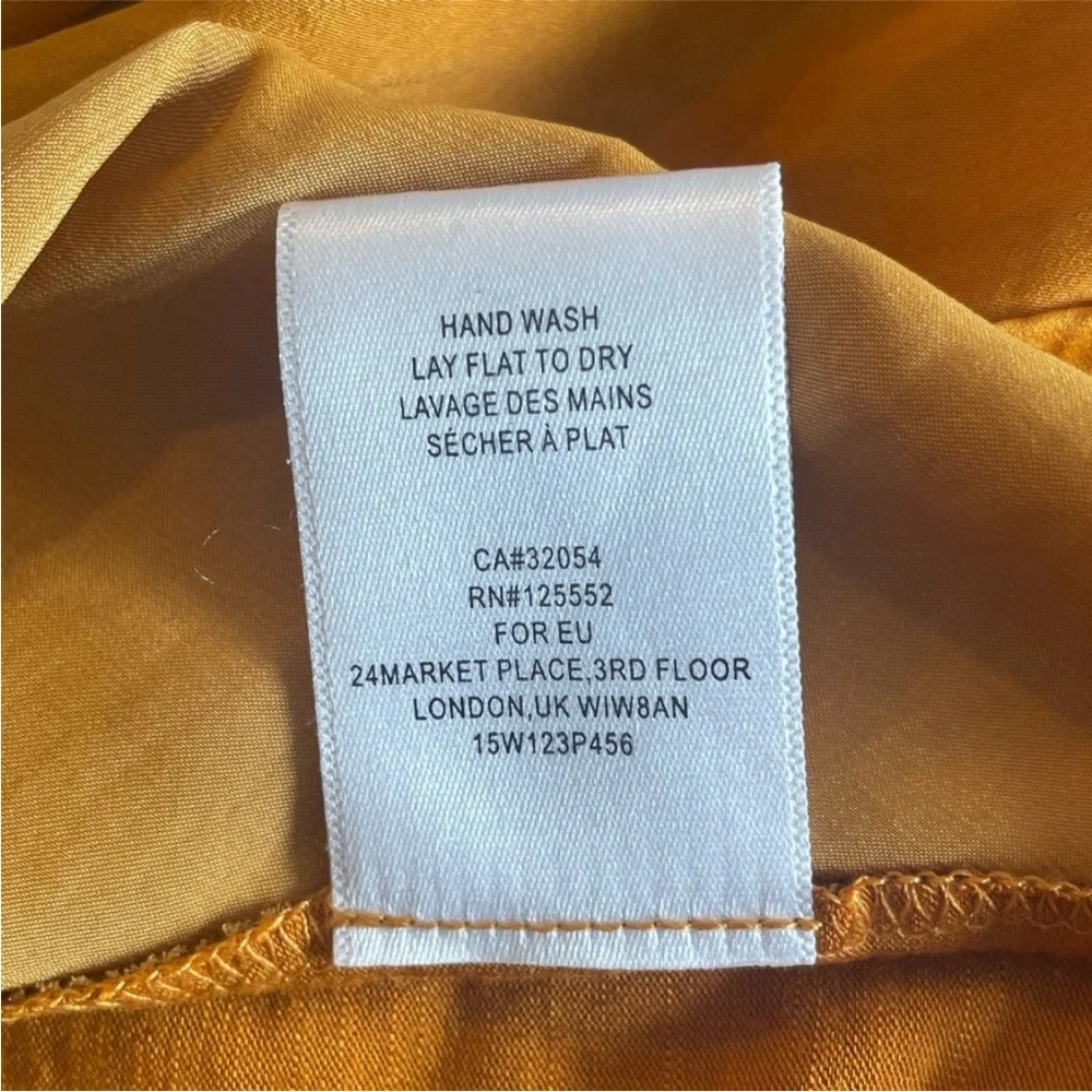 Never Worn! Anthropologie Dolan Golden Embroidered Blouse Oversized - Picture 10 of 10
